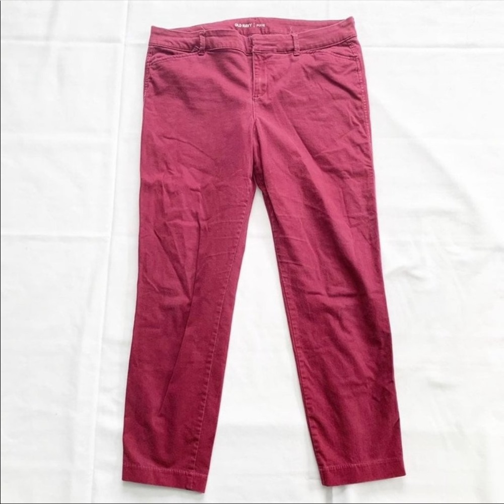 Size 12 Old Navy pixie pants maroon